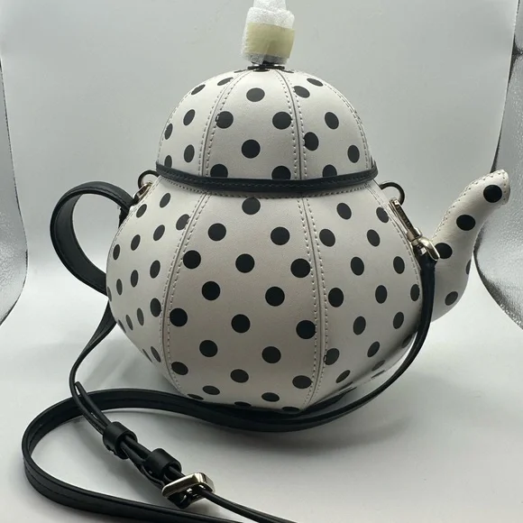 Kate Spade Tea Party Polka Dot Teapot Crossbody Bag - Picture 2 of 7